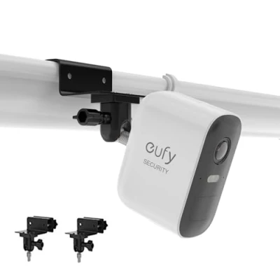 Image de HOLACA Support pour Arlo Pro 3, 2, eufyCam, Ultra, Perspective et Grande Hauteur Votre Caméra de Surveillance Arlo, 2 Pack Noir
