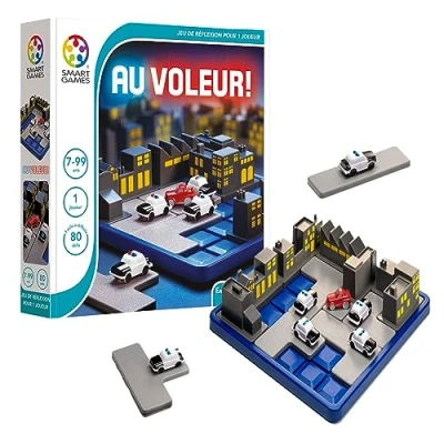 Image de SmartGames Au Voleur Jeu de Réflexion Empêchez le s&#039;enfuir 80 Défis Différents Niveaux 1 Joueur A partir 7 Ans