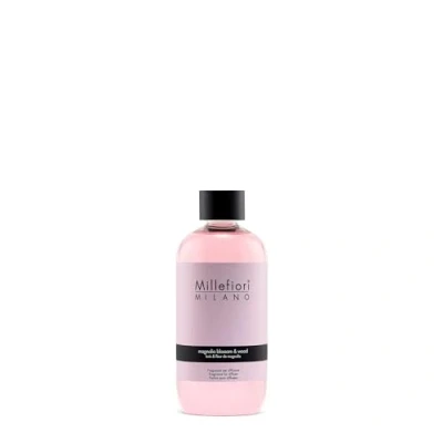 Image de Millefiori Milano Fleur de Magnolia &amp; Bois Recharge Diffuseur, Verre, Rose, 6 x 5,2 13,7 cm