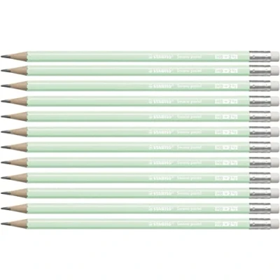 Image de Crayon graphite STABILO Swano pastel Lot x 12 crayons de papier vert