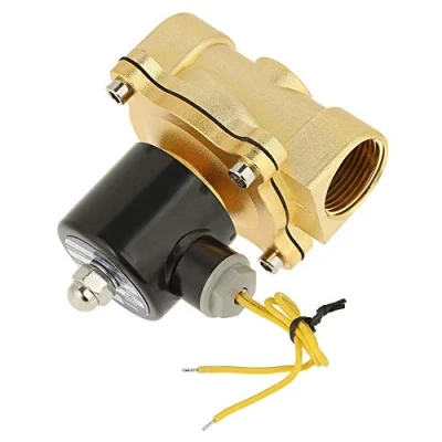 Image de Dc 12V 1 Pouce en Laiton 2 Voies Positions Électrovanne Électrique air Magnétique Normalement Fermé