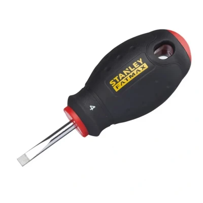 Image de Stanley 1 65 400 Tournevis Boule Électricien 5,5X30Mm Gamme FatMax Fabriqués En France Lame Acier Sablage De L&#039;Empreinte Poignée Soft Grip Liaison Quasi Incassable Anticorrosion