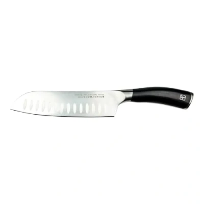 Image de Rockingham Forge Equilibrium 7&quot; couteau Santoku en acier chrome, vanadium et molybdène, trempé à froid, manche courbée POM, 18cm, japonais