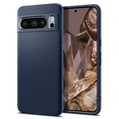 Image de Coque Google Pixel 8 Pro Silicones et TPU (doux) Spigen silicone/Coque Étui téléphone Bleu Shockproof