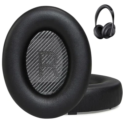 Image de AHG nc 700 Coussinets de Rechange compatibles avec Les Casques Bose nc700/Bose réduction du Bruit Noir Cuir PU qualité supérieure Extra épais Mousse à mémoire Forme Haute densité
