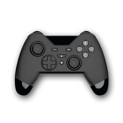 Image de Gioteck WX4 Manette Bluetooth sans fil pour Nintendo Switch compacte Switch/Switch Lite/PC Vibrations Autonomie 12 Heures avec LED Niveau de Batterie Couleur Noir