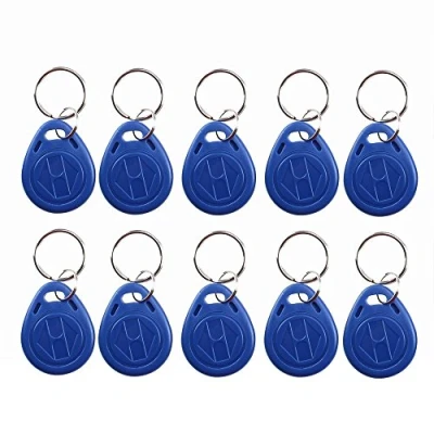 Image de HFeng 125KHz T5577 / EM4305 Inscriptible RFID Porte clés NFC Etiquettes Token Proximité ID Contrôle D&#039;accès Clé Carte Fob pour Système d&#039;Entrée de Sécurité Couleur Bleu (100)