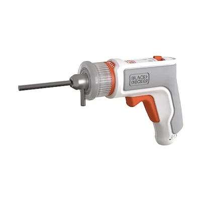 Image de BLACK+DECKER Tournevis Electrique Universel HEXDRIVER Visseuse Sans Fil 5,5 Nm Compatible avec Vis, Douilles et Clés Allen Fonction Vissage/Dévissage Spécial Meubles en Kit BCRTA01 XJ