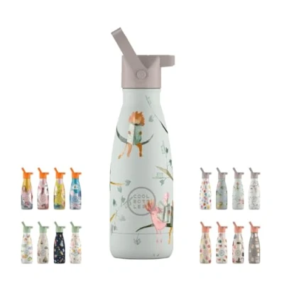 Image de Bouteille Thermique Enfant 260 ml Reading Buddies d&#039;Eau en Acier Inoxydable Boissons Froides 36 Heures et Chaudes 18 Finition Peinture Gaufrée Sans BPA Cool Bottles