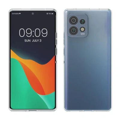 Image de kwmobile Coque Smartphone Compatible avec Motorola Edge 40 Pro/Edge+ (2023) Housse de téléphone en TPU Transparent