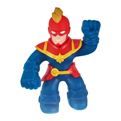 Image de Heroes of Goo Jit Zu Marvel Hero Pack Captain Squishy 41487 Jouet super héros Idéal pour Noël ou anniversaire de garçon à partir 4 ans Bleu 11,4 cm