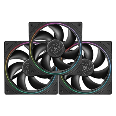 Image de Thermalright Ventilateur PWM TL S12 pour processeur ouverture fine Effet de lumière Connecteur 4 broches Avec ARGB Vitesse 1500 tr/min refroidissement PC