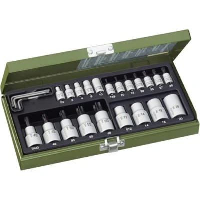 Image de Proxxon 23102 Coffret clés à douille Torx 24 pièces 1/2&quot; et 1/4&quot; Multicolore (Import Allemagne)