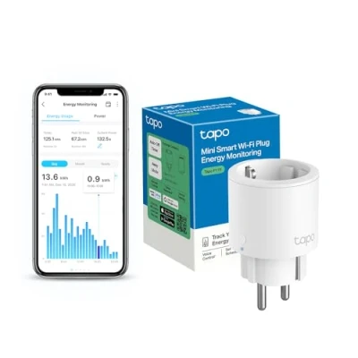 Image de Tapo Nano Prise Connectée WiFi, Suivi de consommation, 16A Type F, compatible avec Alexa et Google Home, Contrôler le ventilateur, climatiseur, Économie d&#039;énergie, Commande vocale, P115