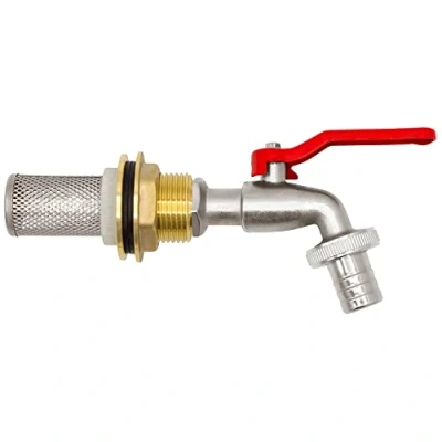 Image de VARIOSAN Traversée de fût pluie + Robinet Filtre sortie à bille ensemble 14719, 3/4&quot;, laiton