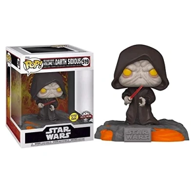 Image de Funko Pop! Deluxe Disney: Star Wars Sith Red Saber Series Volume 1: Darth Sidious (Glows in The Dark) (Special Edition) #519 Bobble Head Vinyl Figure