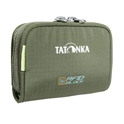 Image de Tatonka Portefeuille Plain RFID B Petit avec Protection et Compartiment à Monnaie, Compartiments pour Cartes de crédit, bancaires, etc. Dimensions : 11 x 7 2 cm, Olive