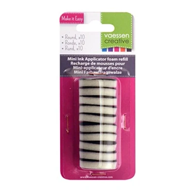 Image de Vaessen Creative 3609 024 Recharge de Mousse pour Mini applicateur d&#039;encre Noir 3 x 0,5 cm