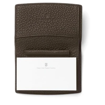 Image de Graf von Faber Castell 118760 Etui bloc notes Cashmere, marron foncé, avec notes, passant pour stylo et compartiments