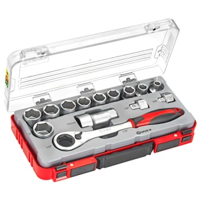 Image de Jeu de clés à douilles Connex COX580214 14 pièces Acier au chrome vanadium 1/2&quot; et 3/8&quot;