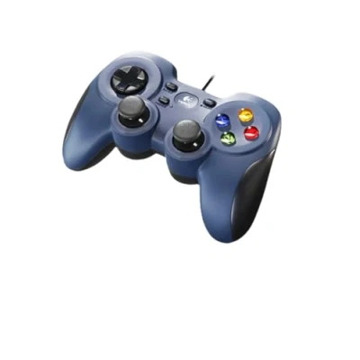 Image de Logitech F310 Manette de Jeu Filaire, Configuration Type Console, Croix Directionnelle 4 Switchs, Prise en Main Confortable, Câble 1,8m, PC Bleu/Gris