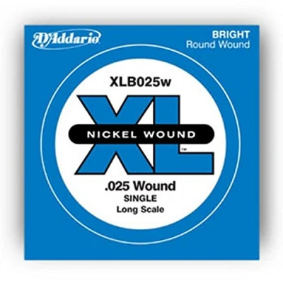 Image de D&#039;Addario XLB125 Corde seule longue avec filet en nickel pour basse Calibre .125