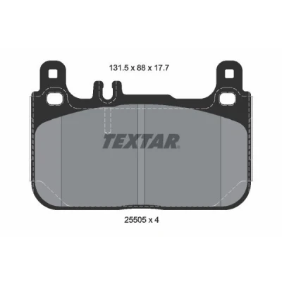 Image de Jeu de plaquettes frein à disque TEXTAR 2550501, Avant