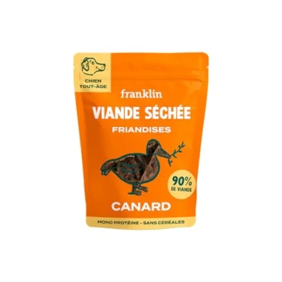 Image de FRANKLIN Friandises pour Chien Viande Séchée à Mâcher Haleine Fraiche Riche en Canard sans Céréales Tout Âge 100g
