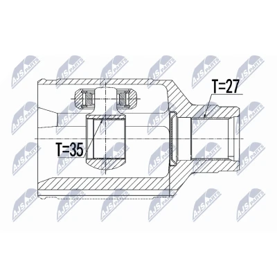 Image de Jeu de joints, arbre transmission NTY NPW CH 077