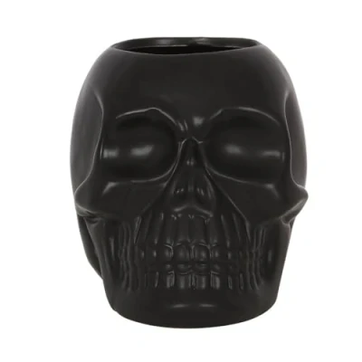 Image de Something Different Set de salle bain Black Skull Toothbrush Holder Multicolore