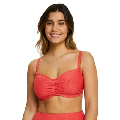 Image de SANS COMPLEXE Bask in Bliss Haut de Bikini, Rouge Poppy, 95D Femme
