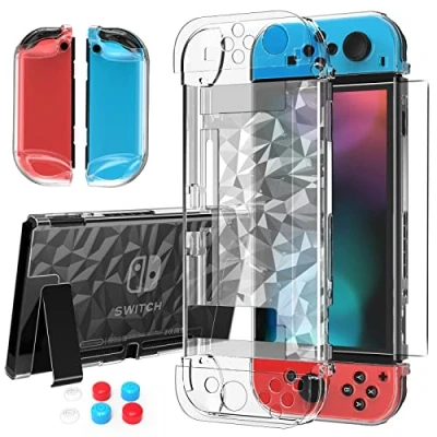 Image de HEYSTOP Coque Compatible avec Nintendo Switch Film de Protection d&#039;écran Transparent pour et poignée Absorption des Chocs Anti Rayures,