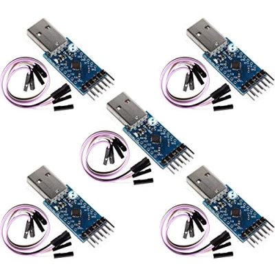 Image de TECNOIOT 5pcs CP2104 USB to RS232 TTL UART 6PIN Connector Module Serial Converter