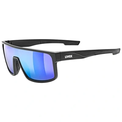Image de uvex Lgl 51 Lunettes de Soleil pour Hommes et Femmes Effet Miroir Catégorie Filtre 3 Black Matt/Green One Size