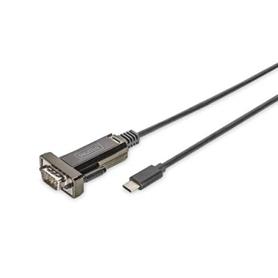 Image de DIGITUS Adaptateur USB vers série Convertisseur RS232 2.0 Type C DSUB 9M chipset FTDI FT232RL câble de Connexion 1m