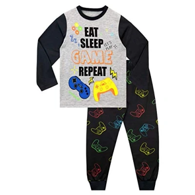 Image de Harry Bear Ensemble De Pyjamas Garçon Jeux Noir 7 8 Ans
