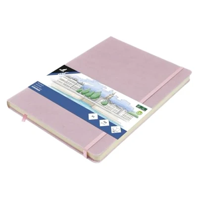 Image de Kangaro Art Carnet de croquis A4 violet avec couverture rigide en polyuréthane 80 feuilles 140 g Papier crème