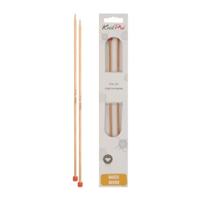 Image de KnitPro Basix Aiguilles à Tricoter Simple, Bouleau, Multicolore, 30 cm x 3,50 mm