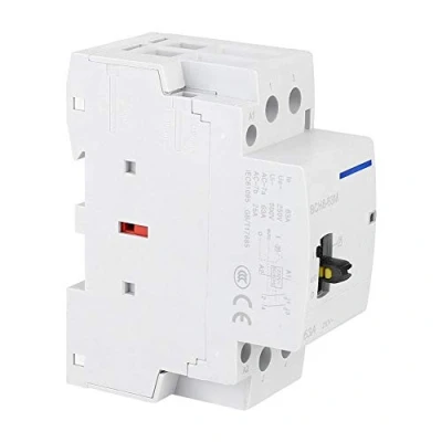 Image de Contacteur Domestique BCH8 63M, Ca 230V 2P 63A 2NO 2NC 1NO1NC Modulaire à sur Rail DIN avec Interrupteur de Commande Manuel(2NO)