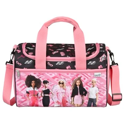 Image de Scooli Sac de Sport Barbie pour Enfants Compartiment Principal spacieux Bandoulière Ajustable Design Super héros Robuste