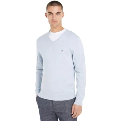 Image de Tommy Hilfiger Men Stretch Slim FIT Tee MW0MW10800 Blue (Deep Indigo) XS