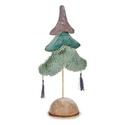 Image de sapin de noël multicouleur 12 x 43 22 cm argenté bois