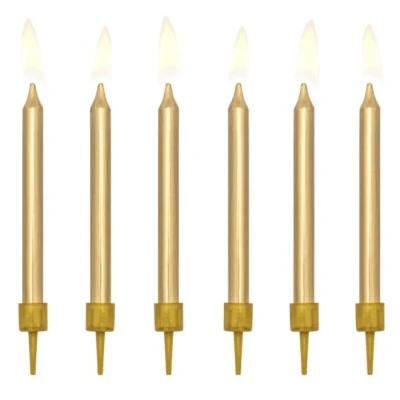 Image de Party Deco Lot de 6 bougies, or