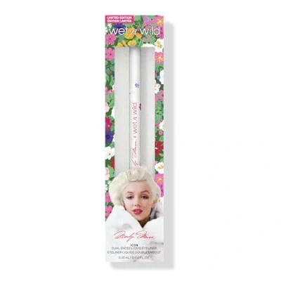 Image de Wet n Wild Marilyn Monroe Icon Beautifying Liquid Eyeliner Pen, Stylo Liquide Ultra Pigmenté, avec Pinceau à Double Extrémité et Pointe Feutrée pour des Traits Précis Intenses, Noir