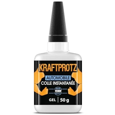 Image de ARKA KRAFTPROTZ AUTOMOBIL 50 g colle Super Glue épaisse automobile transparente Idéal comme à plastique, textile, verre, cuir, bois, etc.