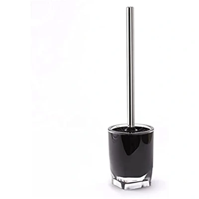 Image de MSV Brosse WC avec Support Acrylique &amp; INOX Tahiti Noir