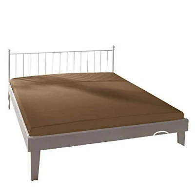 Image de Bassetti Drap Housse uni M6/579 Fango Coton/Elasthanne Dimensions : 140 x 200 cm, 160 220 cm 9280400
