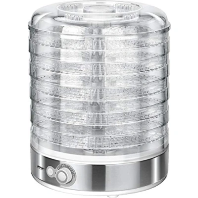 Image de MPM MSG 11 Déshydrateur Alimentaire Électrique, Pliable, 5 Plateaux 31 cm, sans BPA, Contrôle de la Température 35C 70C, Sèche Les Fruits, Légumes, Viande, Herbes 500W, Transparent