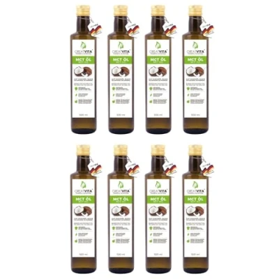 Image de GreatVita MCT Huile à base d&#039;huile de coco 4 litres Acides gras C8 et C10 qualité supérieure 70 % d&#039;acide caprylique 30 caprique