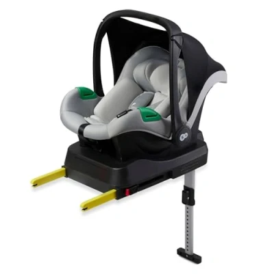 Image de Kinderkraft MINK PRO i Size + FX, Siège Auto, Multifonction, de 0 à 13 kg, Groupe 0+, 40 75 cm, RWF, ISOFIX, base FX incluse, Système Voyage, 3.5kg, Gris